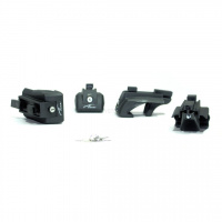 Багажная система "LUX" Элегант с черными дугами 1,3м аэро-трэвэл (82мм) для а/м с рейлингами от магазина ФаркопРос